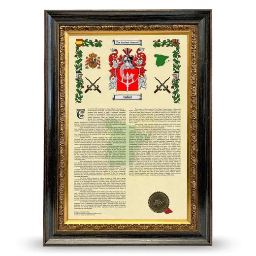 Gabel Armorial History Framed - Heirloom