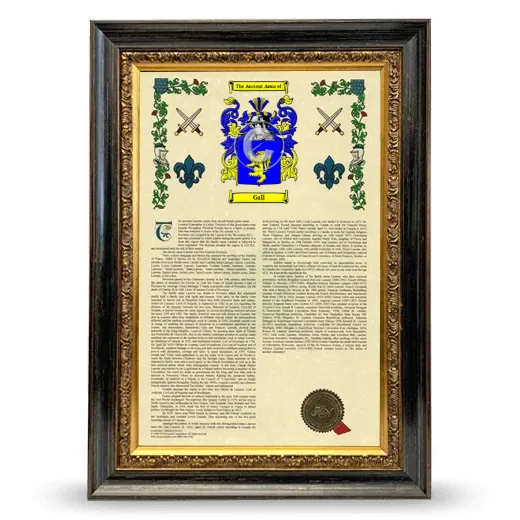 Gall Armorial History Framed - Heirloom