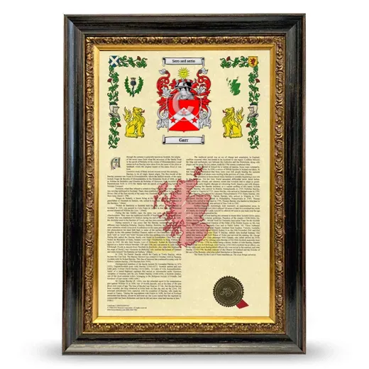 Garr Armorial History Framed - Heirloom