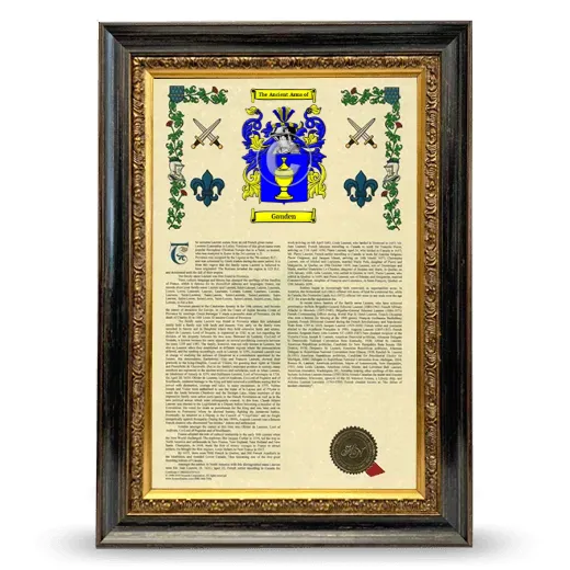 Gauden Armorial History Framed - Heirloom