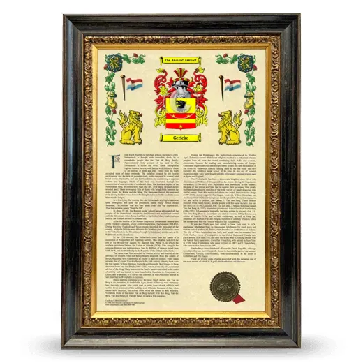 Gericke Armorial History Framed - Heirloom