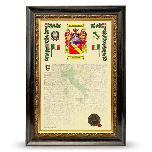 Giacometti Armorial History Framed - Heirloom