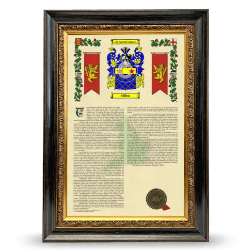Giffon Armorial History Framed - Heirloom