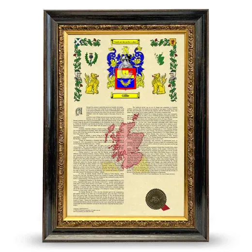 Gillie Armorial History Framed - Heirloom