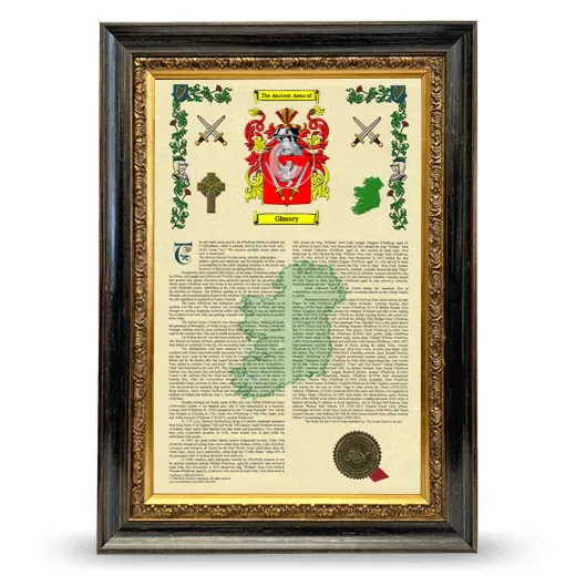 Gimsey Armorial History Framed - Heirloom