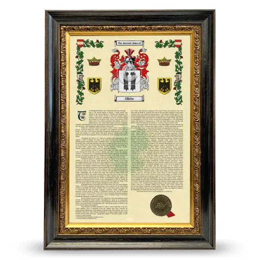 Gliche Armorial History Framed - Heirloom