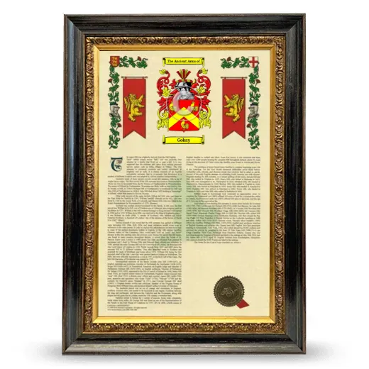 Gokay Armorial History Framed - Heirloom