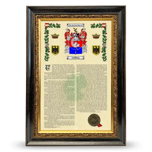 Goldberg Armorial History Framed - Heirloom