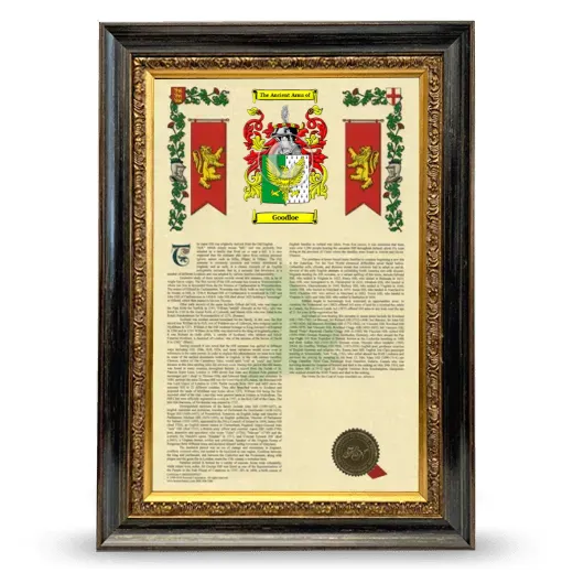 Goodloe Armorial History Framed - Heirloom