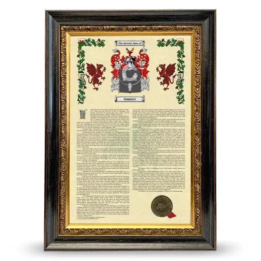 Gounter Armorial History Framed - Heirloom