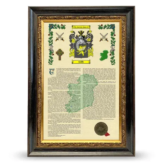Griffy Armorial History Framed - Heirloom