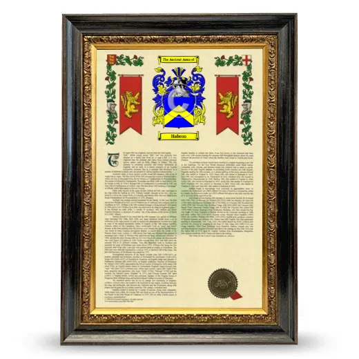 Habron Armorial History Framed - Heirloom