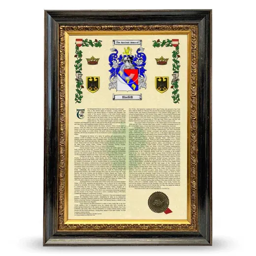 Haefeli Armorial History Framed - Heirloom