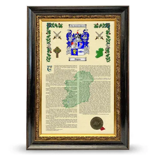 Hagan Armorial History Framed - Heirloom