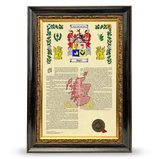 Hagee Armorial History Framed - Heirloom