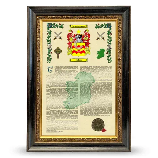 Hakan Armorial History Framed - Heirloom
