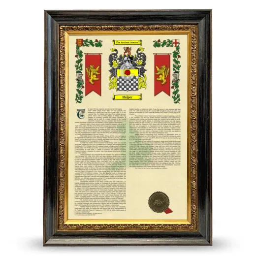 Halper Armorial History Framed - Heirloom