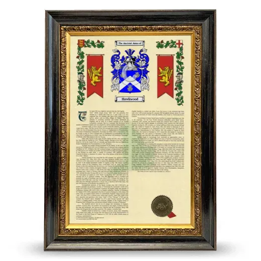 Hawkwood Armorial History Framed - Heirloom