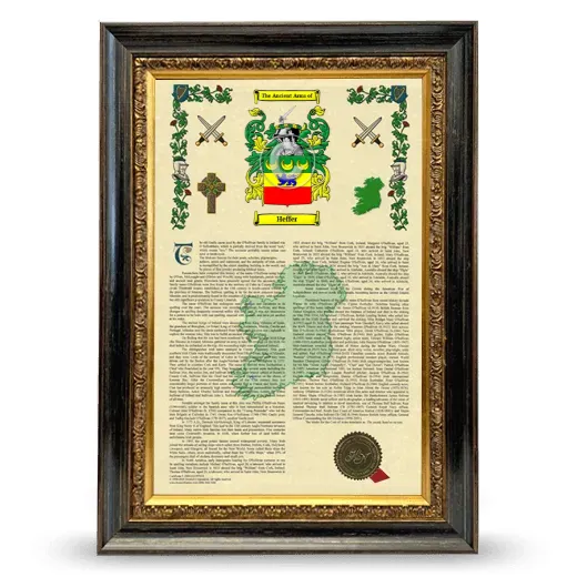 Heffer Armorial History Framed - Heirloom