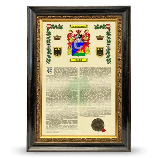 Henkel Armorial History Framed - Heirloom
