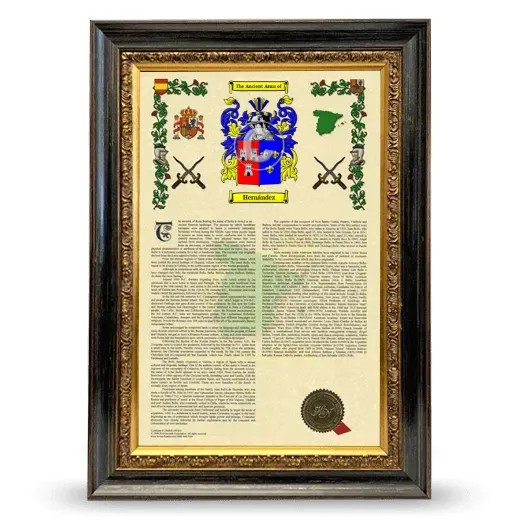 Hernández Armorial History Framed - Heirloom