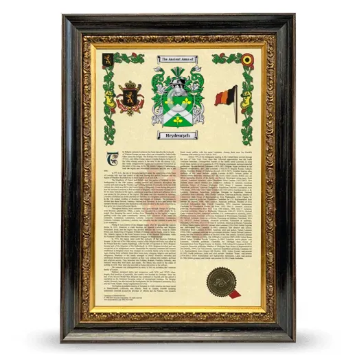 Heydenrych Armorial History Framed - Heirloom