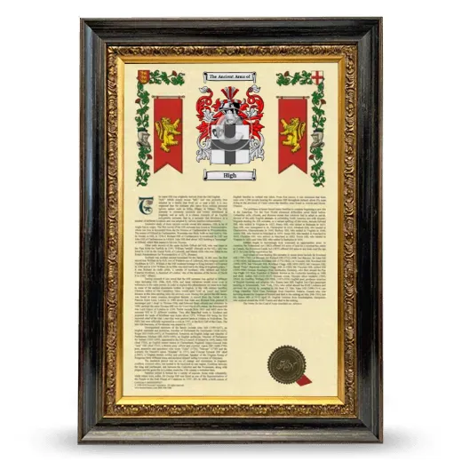 High Armorial History Framed - Heirloom