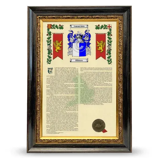 Hikman Armorial History Framed - Heirloom