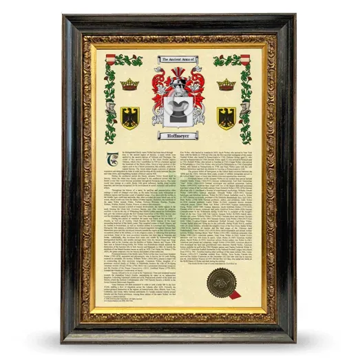 Hoffmeyer Armorial History Framed - Heirloom