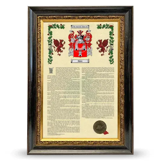 Hove Armorial History Framed - Heirloom
