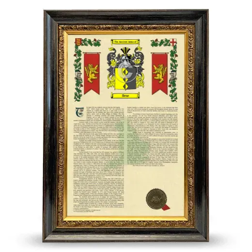 Ilene Armorial History Framed - Heirloom