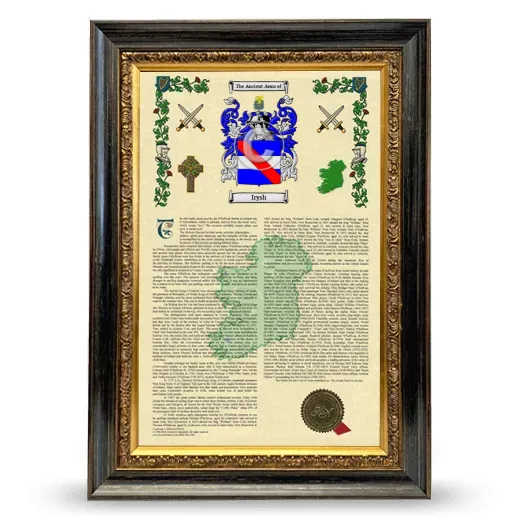 Irysh Armorial History Framed - Heirloom