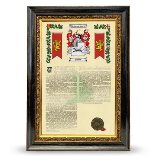 Jacobe Armorial History Framed - Heirloom