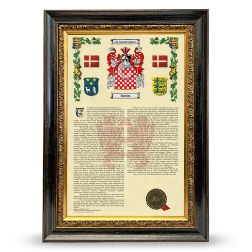 Jansen Armorial History Framed - Heirloom