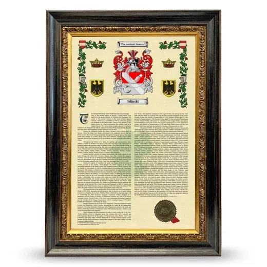 Jelinski Armorial History Framed - Heirloom