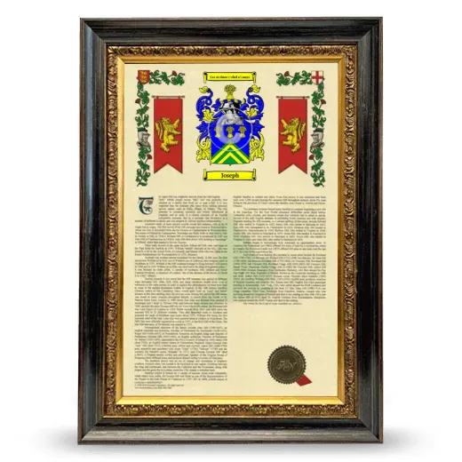 Joseph Armorial History Framed - Heirloom
