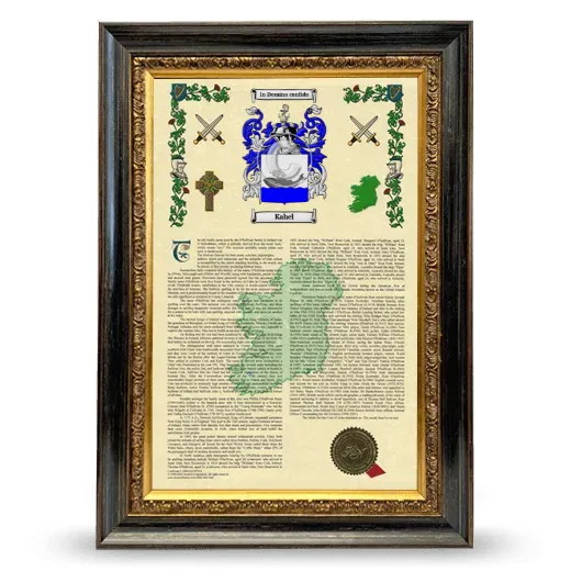 Kahel Armorial History Framed - Heirloom