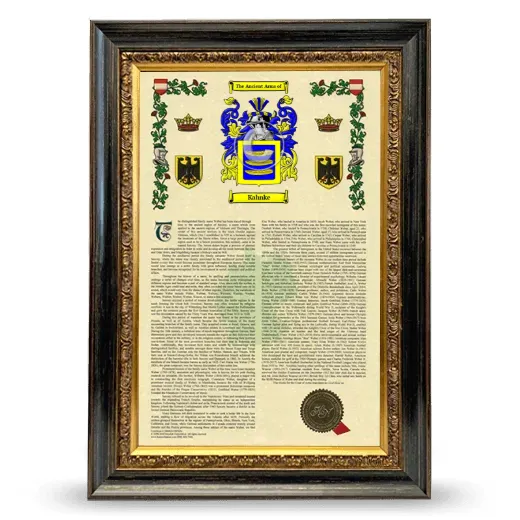 Kahnke Armorial History Framed - Heirloom