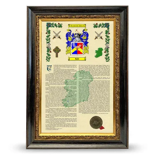 Kale Armorial History Framed - Heirloom