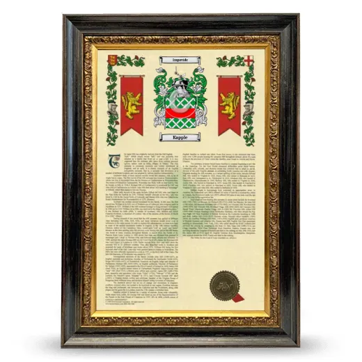 Kapple Armorial History Framed - Heirloom
