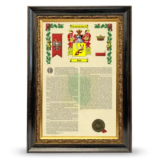 Kazi Armorial History Framed - Heirloom