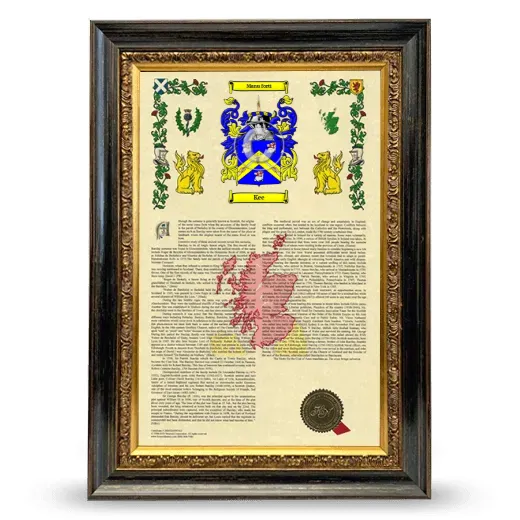 Kee Armorial History Framed - Heirloom