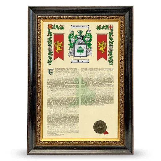 Keech Armorial History Framed - Heirloom