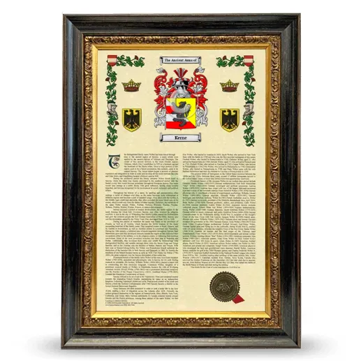 Kerne Armorial History Framed - Heirloom