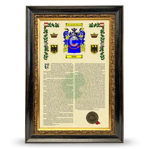 Kiefer Armorial History Framed - Heirloom
