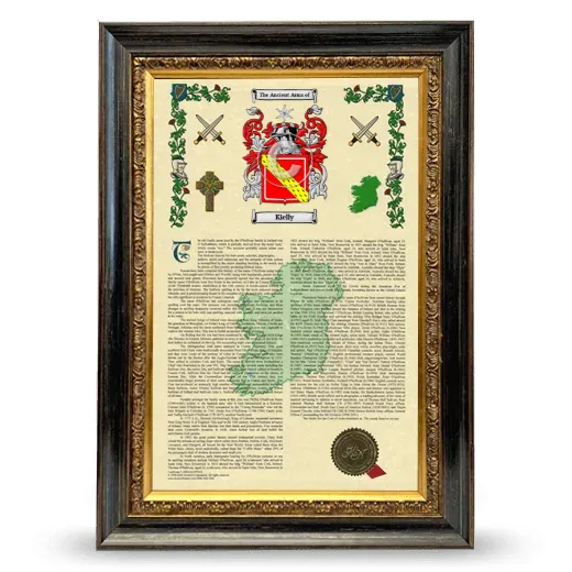 Kielly Armorial History Framed - Heirloom
