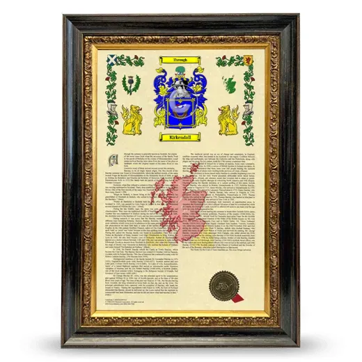 Kirkendall Armorial History Framed - Heirloom