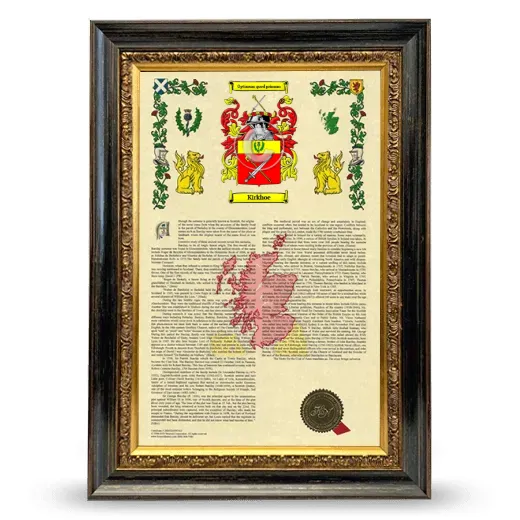 Kirkhoe Armorial History Framed - Heirloom