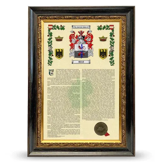 Kittel Armorial History Framed - Heirloom