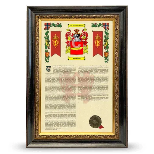 Knudson Armorial History Framed - Heirloom